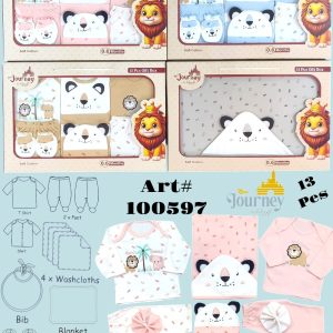 Journey Newborn Baby Gift Set - 10 Pcs - MultiColores
